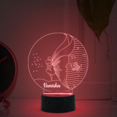3D Illusion Butterfly Led Night lamp with Automatic Color Changing Light Customized with Name   Birthday Gifts for Girls
